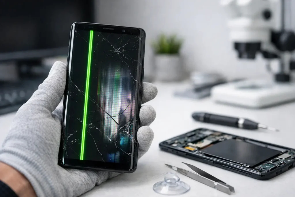 Samsung Green Line Screen Repair Options
